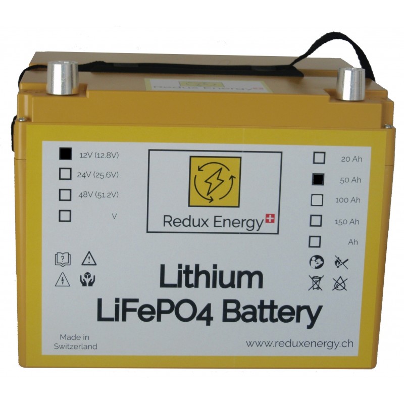 12V 50Ah LiFePO4 Batterie & 12V 10A Lithium Batterieladegerät LiTime（Zwei  Pakete werden separat versendet）